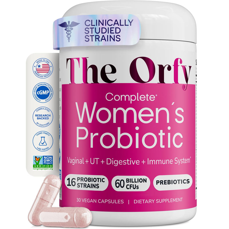 [Australia] - Complete Probiotics for Women - Vaginal, UT, Digestive & Immune Health - 60 Billion CFU, 16 Probiotic Strains, Prebiotics and Probiotics with Holy Basil - Once Daily, 30 Count 30 Count (Pack of 1) 