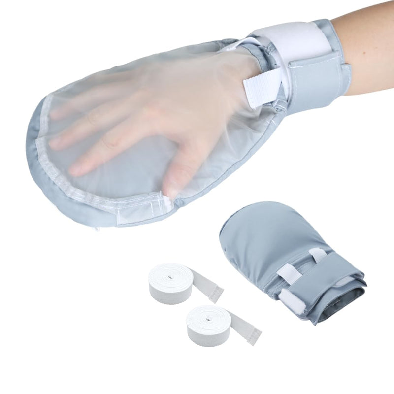 [Australia] - Dementia Restraint Gloves-2Pcs,Anti Scratch Gloves to Prevent Scratching Harm,Bed Restraints Control Mitts for Dementia Patients/Elderly/Alzheimer's 