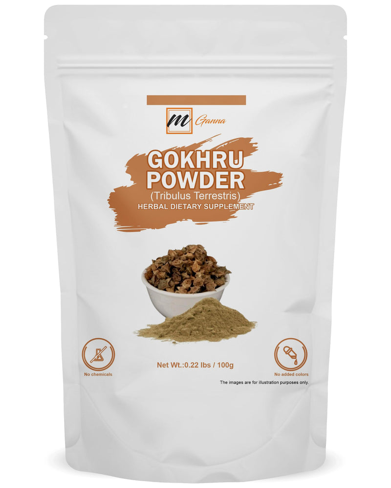 [Australia] - 100% Natural Gokhru/Tribulus Terrestris Powder for Skin and Health Care 0.22 LBS / 100 GMS 