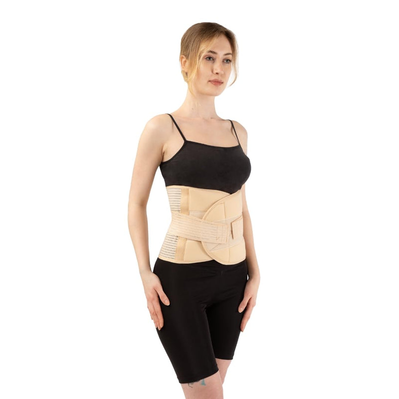 3-in-1 Postpartum Recovery Support Belt Breathable Cotton Abdominal Waist Pelvis Shapewear Slimming Corset Adjustable Belly Wrap for Postpartum Healing, Back Support Comfortable Compression (M -L)
