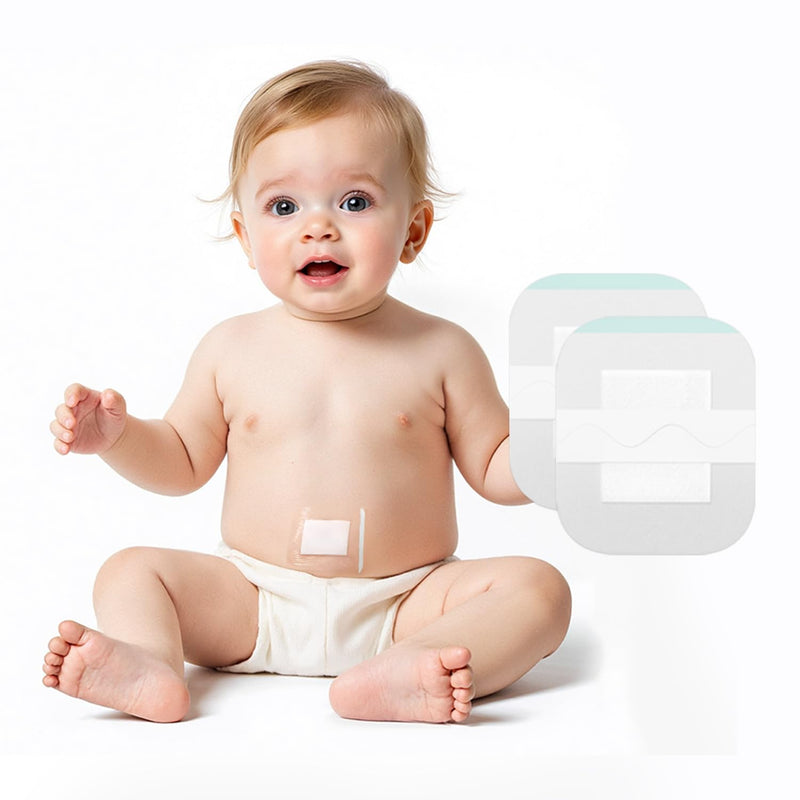 [Australia] - Baby Waterproof Umbilical Cord Stickers (15pcs), Navel Patches for Infants with Protruding Belly Buttons, Soft Cotton Hernia Pads, Baby Colic and Gas Relief Wrap 2.2 * 2.7Inch 1 