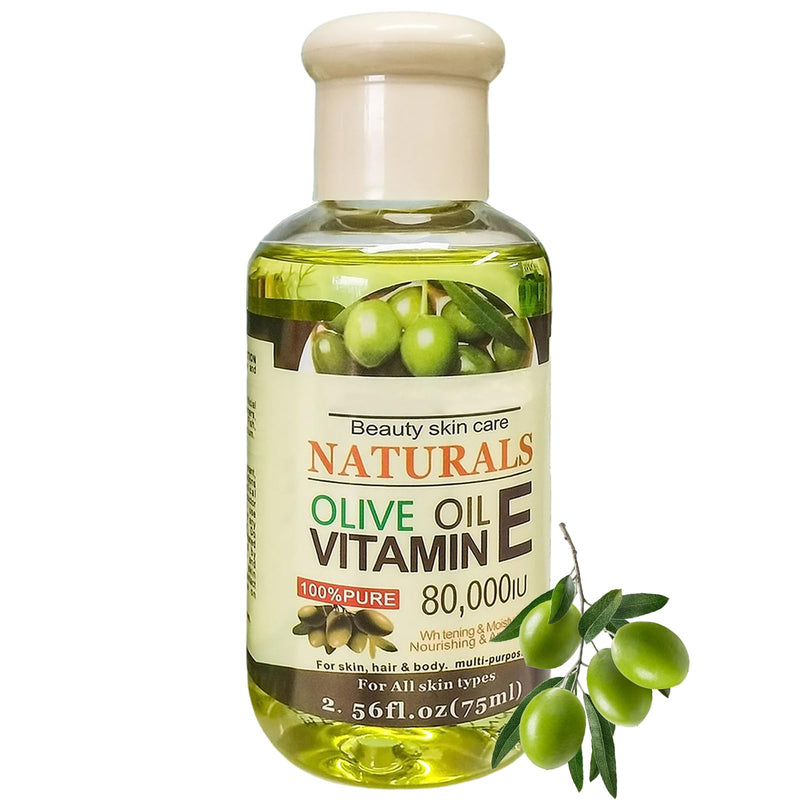 ARCHIDATE Olive Oil with Vitamin E for Face, Reduce the Look of Wrinkles & Fine Lines, Promotes Supple-Looking Skin, Organic Cold Pressed Olive Oil for Lasting Moisture, Moisturizer for Skin, Hair