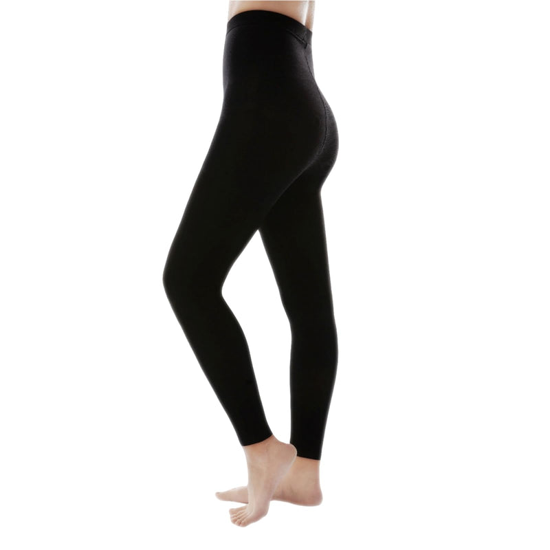 [Australia] - 20-30 mmHg Compression Pantyhose Stockings for Women, Footless Medical Compression Stockings, Waist High Opaque Graduated Support Compression Tights for Varicose Veins, Swelling, Teacher, Doctor L Footless,Black 