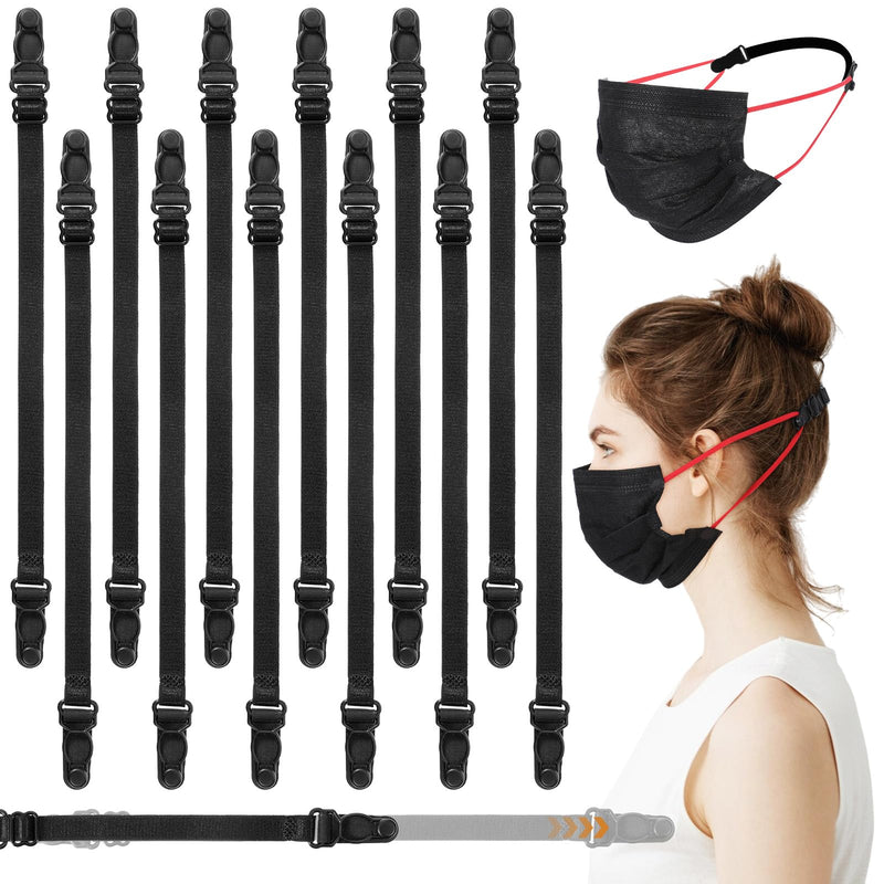 [Australia] - 12 Pack Mask Extender Strap, Elastic Mask Savers Adjustable Fabric Ear Face Holder Clip Face Masks Holder to Protect Ears for Back of Head 