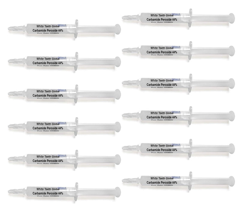 [Australia] - White Teeth Global 12 Syringes (3ml) 22%, 35% or 44% Carbamide Peroxide Teeth whitening Gel (35%) 