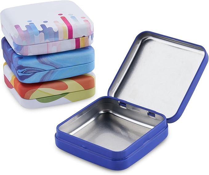 [Australia] - ZEISS Lens Cleaning Accessory Tin Box Containers with Hinge Lids, Pack of 4 4 Count 