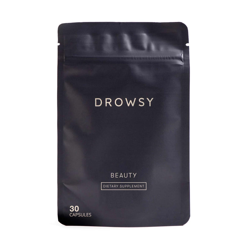 Drowsy Beauty – Nighttime Skin Hydration & Wellness Supplement with Marine Collagen, Hyaluronic Acid & Vitamin C – Supports Skin Vitality & Relaxation