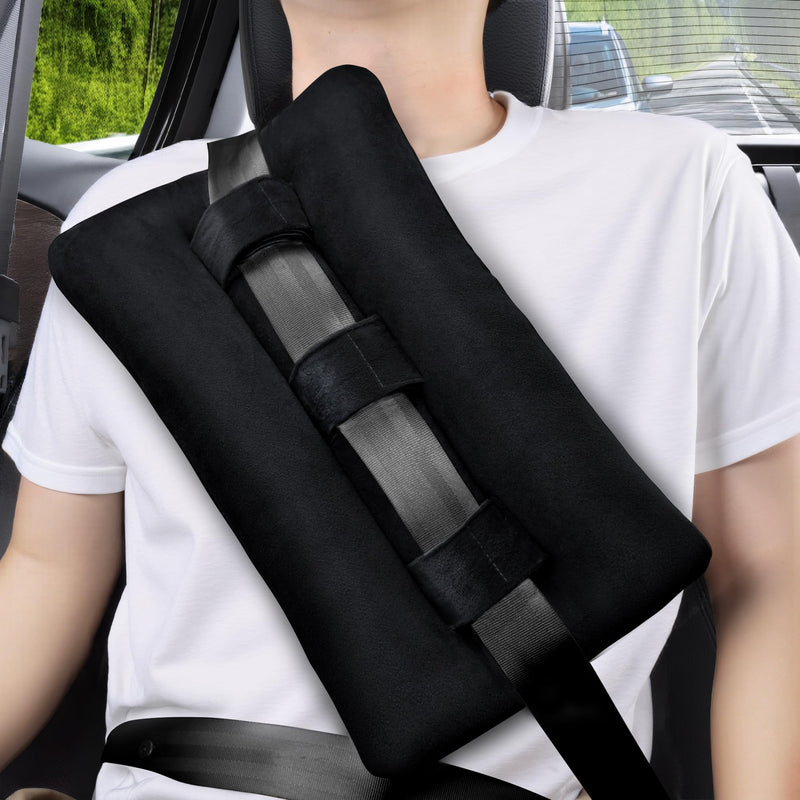[Australia] - Seat Belt Pillow Post Surgery, Heart Pillows for After Heart Surgery Recovery, Chest Port Pacemaker Pillow for Chemo Patients Seatbelt, Gifts for Women After Hysterectomy (Black) Black 