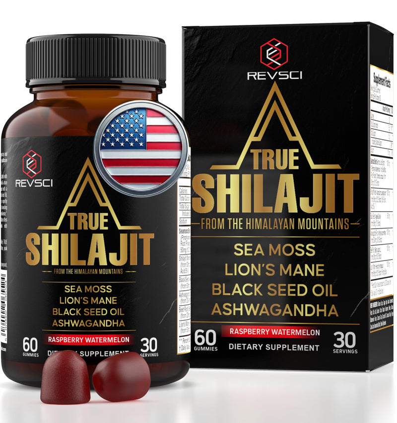 [Australia] - Himalayan Natural Shilajit Gummies for Men ‚Äì Made in USA, True Gold Pure Himalayan Shilajit for Men Gummies, Energy & Focus Support with Ashwagandha & Sea Moss, Vegan, 60 Count 