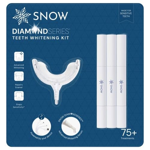 Snow Diamond Series Teeth Whitening Kit, 75+ Treatments, for Sensitive Teeth, Advanced Whitening Serum