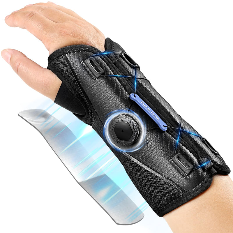 [Australia] - NEENCA Carpal Tunnel Wrist Brace for Night Support,Knob Adjustable Hand Brace for Tendonitis,Arthritis Pain，Sprain,Wrist Splint Support with Sleeves for Women&Men. (Left Hand, Large) Left Hand 