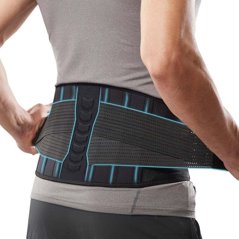 [Australia] - Copper-Infused Back Support Brace ‚Äì Lightweight Lumbar Belt with 6 Supportive Stays for Lower Back Pain Relief, Muscle Spasms, Strains, Arthritis, and Sciatica ‚Äì for Men and Women (Medium) Medium 