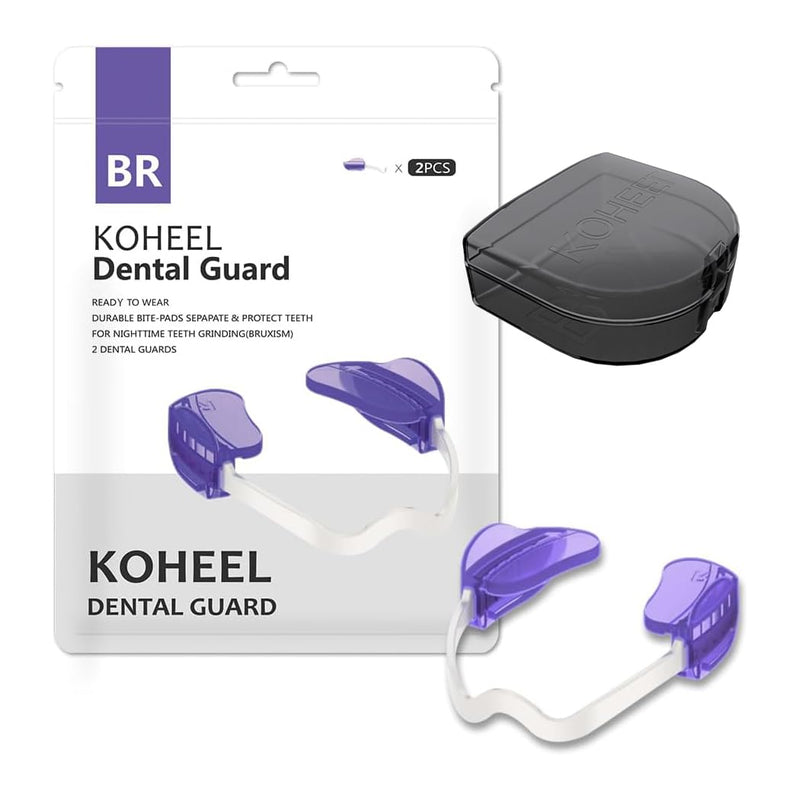 [Australia] - KOHEEL No-Boiling Adjustable Mouth Guard for Teeth Grinding and Clenching, Comfortable Night Guard for Bruxism Relief, TMJ Relief, and Sleep Improvement (2 Count) 2 Count 