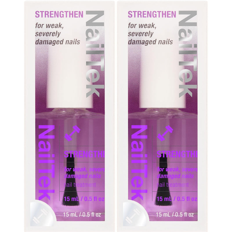 Nail Tek Formula 4 Xtra Nail Strengthener Polish – Protein-Enriched Repair Treatment for Weak & Damaged Nails, 0.5 Fl Oz Each, 2 Pack Purple 0.5 Fl Oz (Pack of 2)