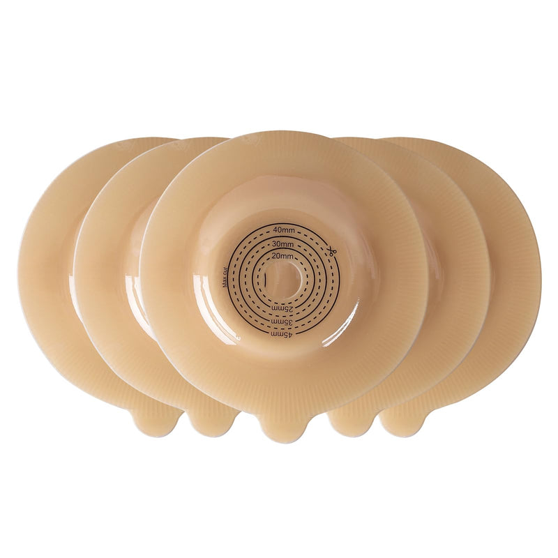 [Australia] - 5-Pack Convex Ostomy Skin Barriers for Steawoce Two-Piece Convex System - 15-45mm Cut-to-Fit Hypoallergenic Adhesive Base for Colostomy Care 