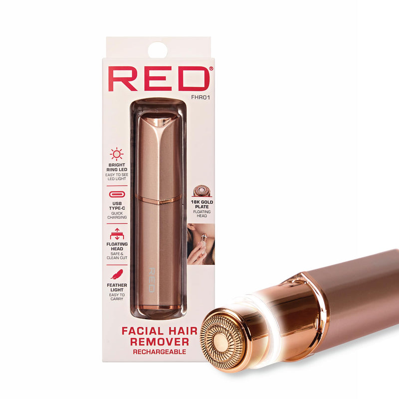[Australia] - Rechargeable Facial Hair Remover for Women Painless Smooth Trimmer for Upper Lip, Chin & Face 18K Gold-Plated Floating Head USB-C Shaver 