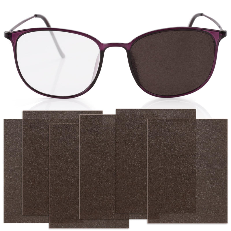 [Australia] - Translucent Brown Eye Patch for Glasses,6 Pack Reusable Vision Patching,Perfect for Lazy Eye, Amblyopia, Strabismus and Post-Surgery Recovery 