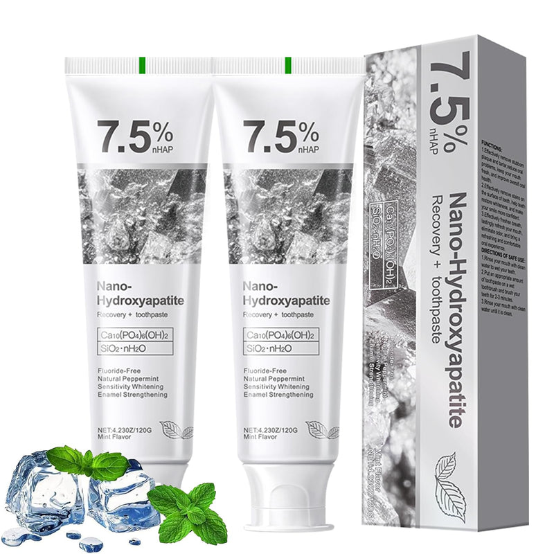 [Australia] - 2PCS 7.5% Hydroxyapatite Toothpaste for Advanced Enamel Protection,Appropriate for Sensitive Teeth,Gentle and Effective Formula,Fresh Mint,4.23 oz 4.23 Ounce (Pack of 2) 