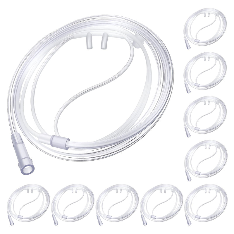 [Australia] - 10 Pack 4Ft Adult Oxygen Nasal Cannula, Soft Oxygen Tubing for Adult, Cannula Nasal Tubing with Soft Curved Nose Piece, High Flow Lightweight Tube Multicolor 10 