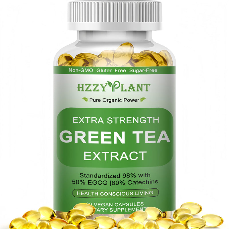 [Australia] - Green Tea Extract Softgels, High Absorption Green Tea Softgel Capsules for Energy Metabolism Antioxidant Immune Skin Heart Support, Herbal Supplement 50% EGCG for Men & Women,Non-GMO,2 Month Supply 
