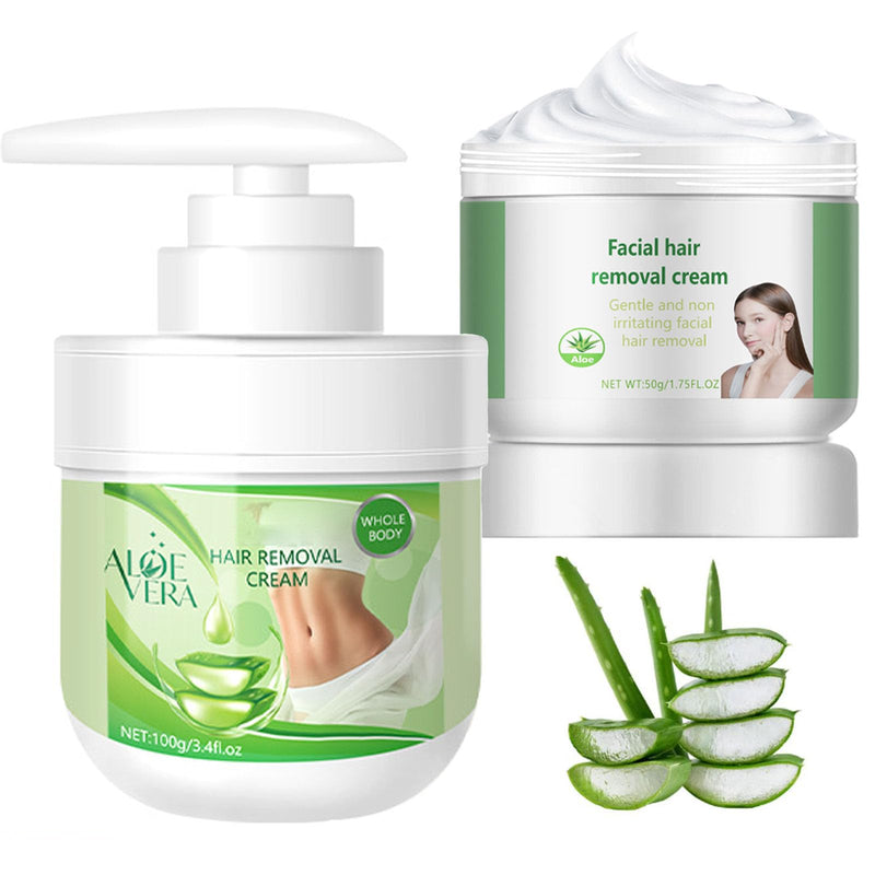[Australia] - Facial Depilatory and Hair Removal Cream for Women, Aloe Vera Facial Hair Removal Cream for Upper Lip and Chin for Face Hair Remover for Body Sensitive Skin Gentle and Non-Irritating (2PCS) 