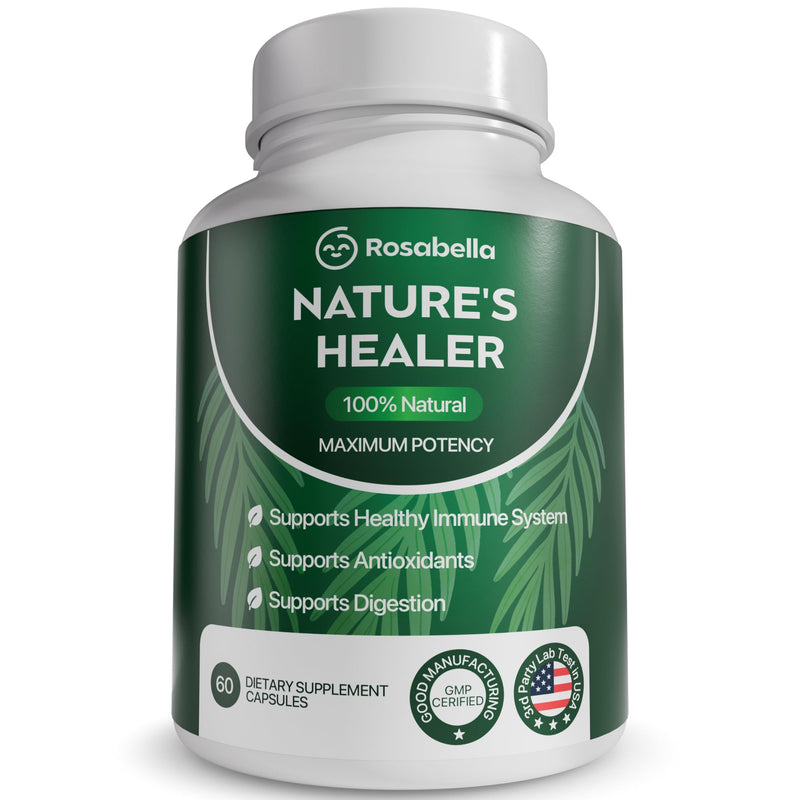 [Australia] - Rosabella Natural Healer ‚Äì Organic Superfood Immune & Digestive Support ‚Äì 60 Capsules ‚Äì Plant-Based Supplement for Detox, Bloating Relief, and Gut Wellness for Women & Men 60 Count (Pack of 1) 