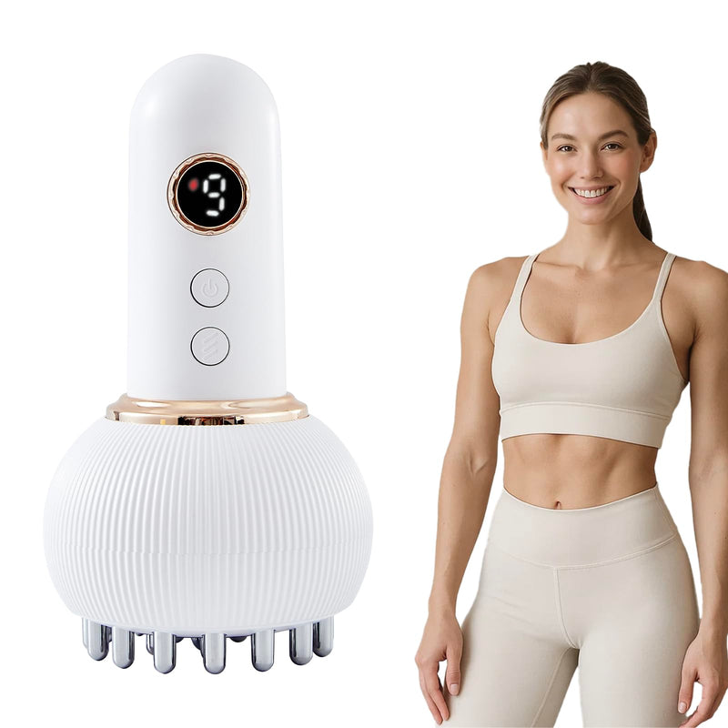 [Australia] - Lymphatic Drainage Massager & Anti Cellulite Massage Tool, Helps Reduce Stretch Marks & Cellulite, for Legs, Arms & Belly, Body Sculpting Machine with Microcurrent, Light, Heat & Vibration 