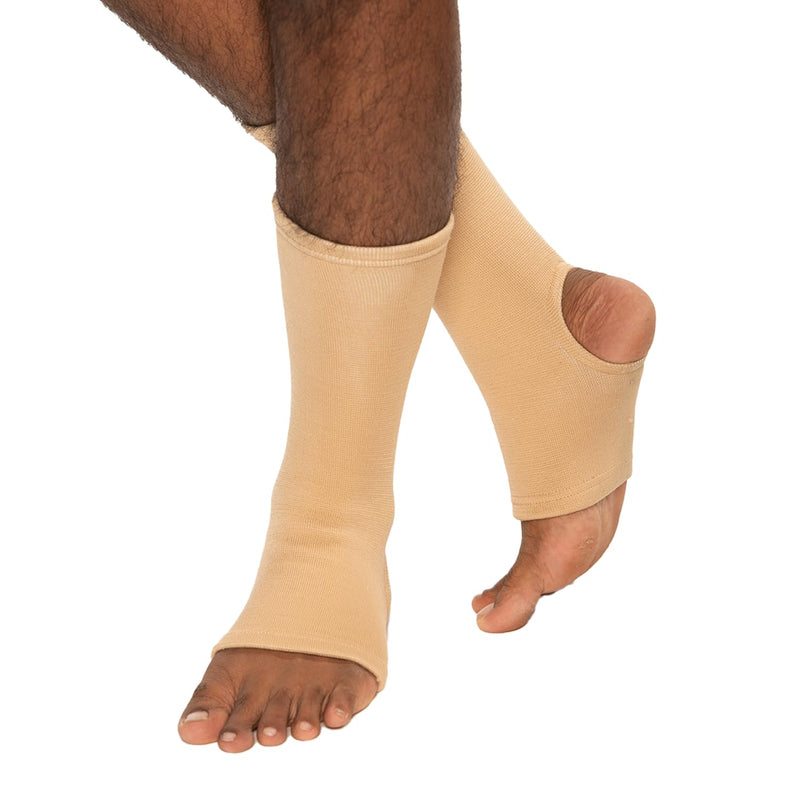 [Australia] - Ankle Support Brace – Stretchable Compression Sleeve for Stability & Injury Recovery – Ankle Brace for Sprains, Sports, Pain Relief, Swelling, Plantar Fasciitis, Running, Daily Use - LARGE - Pack of 2 