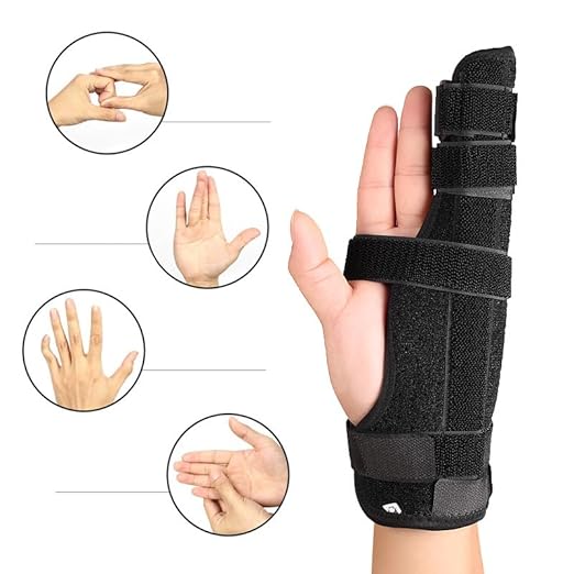 [Australia] - Metacarpal Finger Splint Hand Brace - Pinky Ring Finger Immobilizer For Boxer Fractures -Fit for Both Left or Right Hand (Medium) Medium 