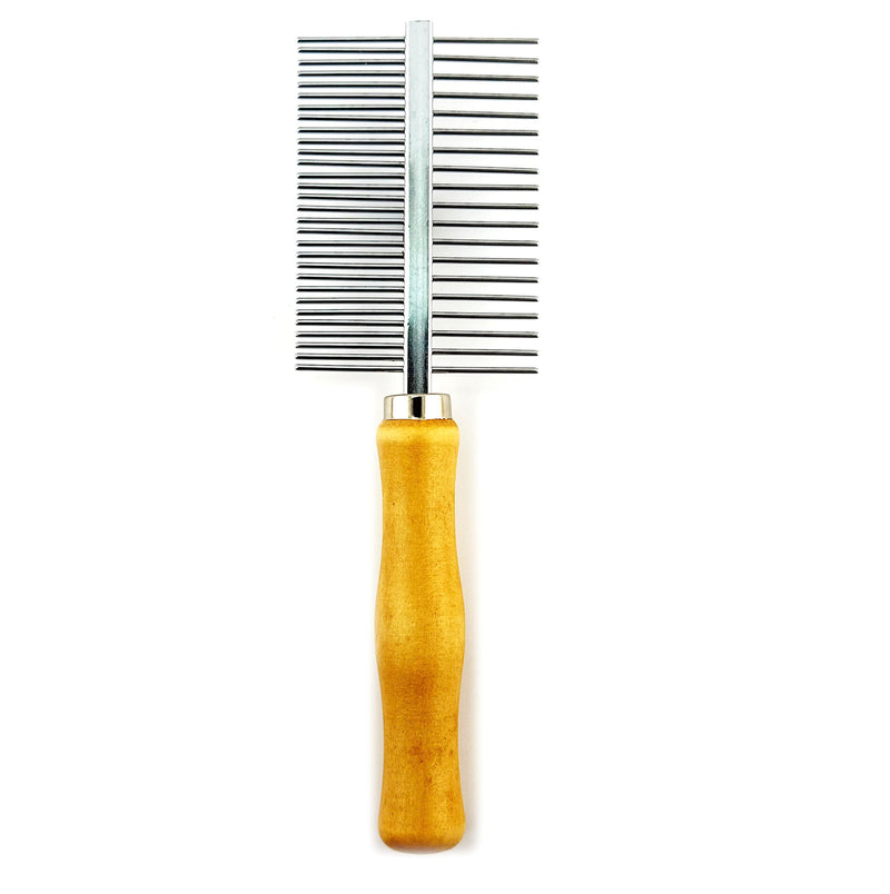 [Australia] - Premium Dual-Sided Brush Cleaning Tool – Eco-Friendly Bamboo Handle – Easily Removes Hair & Product Buildup from Boar Bristle, Paddle, Detangling & Styling Brushes 
