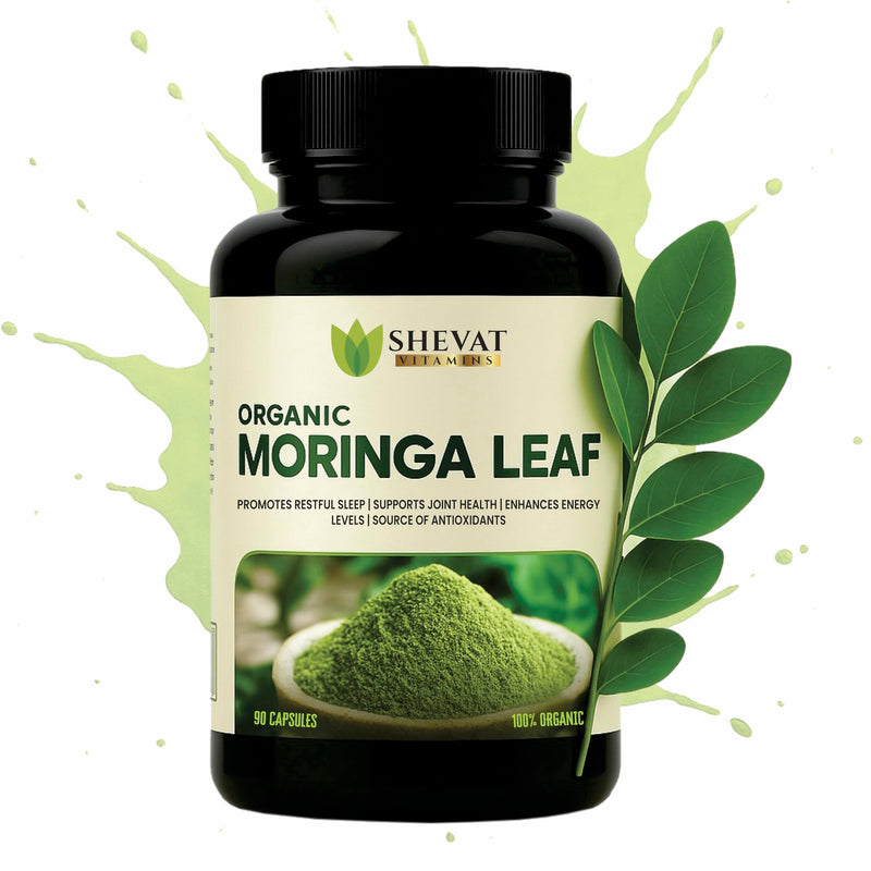 Organic Moringa Leaf Capsules 1000mg – Pure & Natural Moringa Powder – Daily Plant-Based Nutrition Support with Vitamins & Minerals – Non-GMO, Gluten-Free – 90 Capsules, USA Made, Third-Party Tested