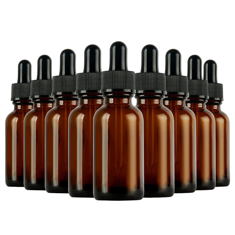 2oz 24Pack Amber Glass Jars with Lids and 2oz 24Pack Amber Dropper Bottle