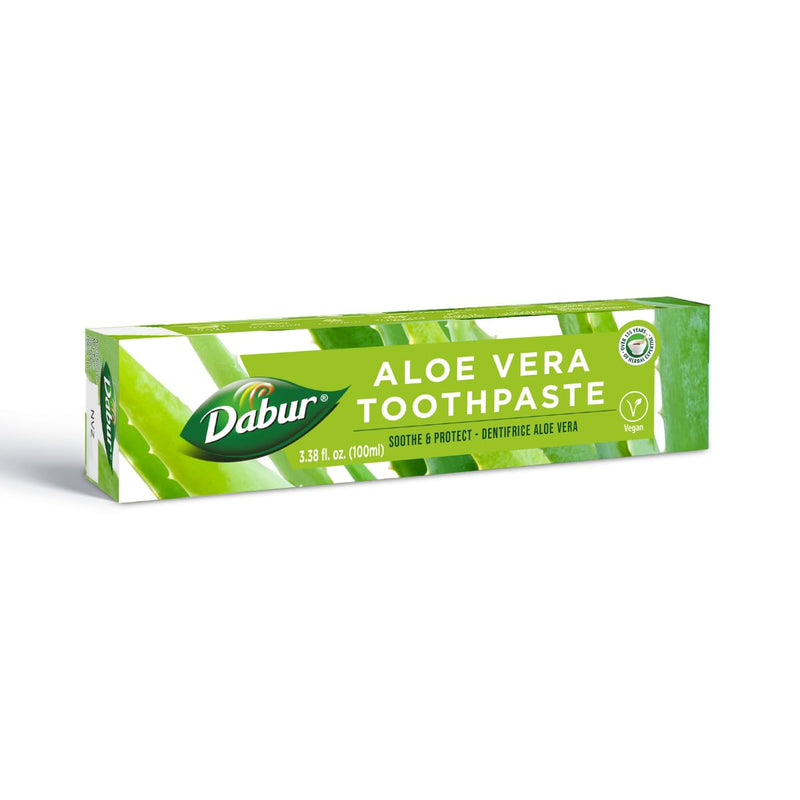 [Australia] - Dabur Herbal Toothpaste - Oral Care with All Natural, Fluoride-Free Formula and Healthy Toothpaste Bliss- Infused Brilliance for a Naturally Fresh Breath - Aloe Vera 100ml (Pack of 3) 1.13 Fl Oz (Pack of 3) 
