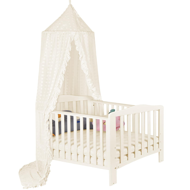 [Australia] - Princess Bed Canopy for Girls - Crib Canopy for Bed - Mosquito Net for Bed, Kids Bed Canopy with Princess Room Decor for Girls Bedroom,Children's Reading Room Decor (Beige) Beige 