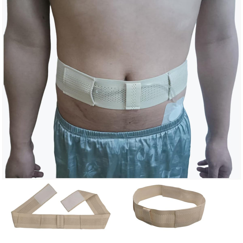 [Australia] - Breathable Peritoneal Dialysis Belt PD Catheter Mesh Pouch G-Tube Feeding Tube Peg Tubing Accessories Transfer Set Fixation Medical Nursing Supplies Adult Soft Adjustable Belly Band ((Medium 28"-41")) (Medium 28"-41") 