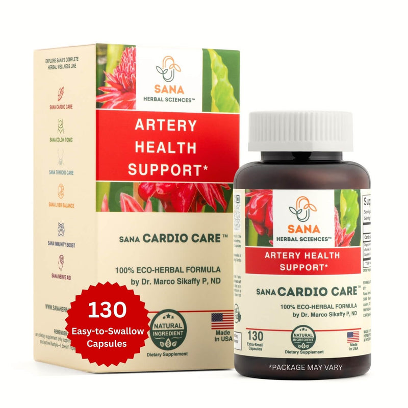 [Australia] - Artery Plaque Removal & Circulation Support ‚Äì 4-Element Heart Health Supplement for Healthy Cholesterol ‚Äì 1 Month Supply ‚Äì by Sana Herbal & Dr. Marco Sikaffy 130 Count (Pack of 1) 