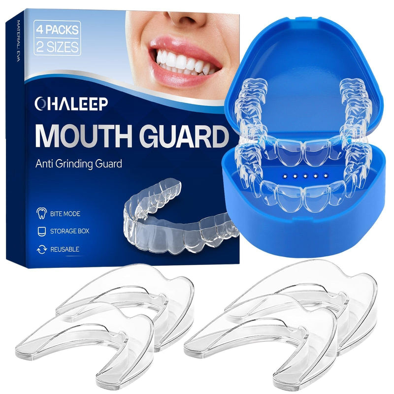 [Australia] - Anti Grinding Mouth Guard for Clenching Teeth at Night, Teeth Grinding Mouthguards for Sleeping, Mouth Guard for Grinding Teeth at Night, Night Guards for Teeth Grinding for Adults 1.9*2.2in+2*2.4in 4.0 