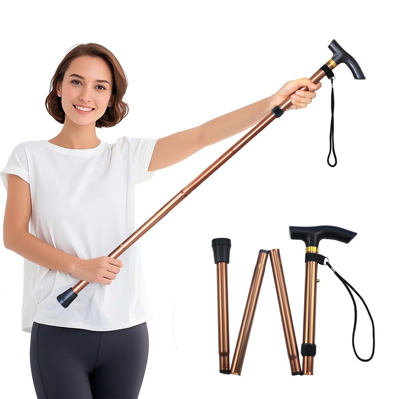 Shoulder Pulley for Physical Therapy, Foldable Shoulder Wand Rotator Cuff Rehab – Portable & Shoulder Reliever with Hook, Lightweight Stretching Tool – Durable Shoulder Exercise Equipment (Gold) Gold