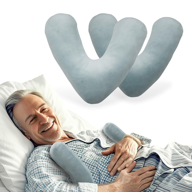 [Australia] - 2 PCS Underarm Pillows for Sweat Absorption & Ventilation - Premium Beans Cotton Armpit Pillows, Keep Axillary Dry & Breathable for Post-Surgery Recovery, Long-Term Bed Rest & Elderly Care (Gray) Gray 