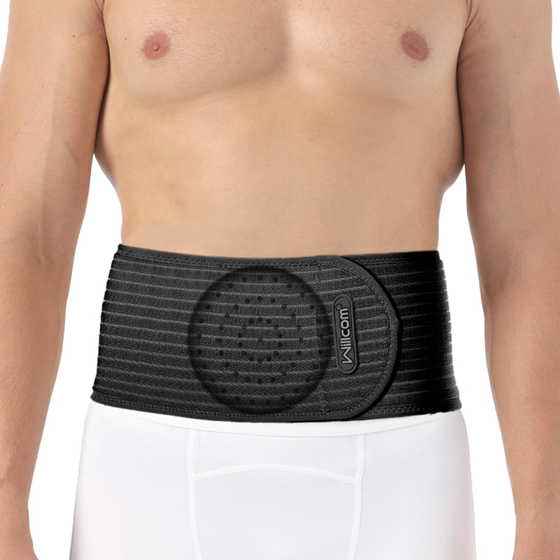 Umbilical Hernia Belt for Men and Women, Abdominal Binder With Compression Pad - Navel Ventral Epigastric Incisional and Belly Button Hernias Surgery Prevention Aid (Medium) Medium