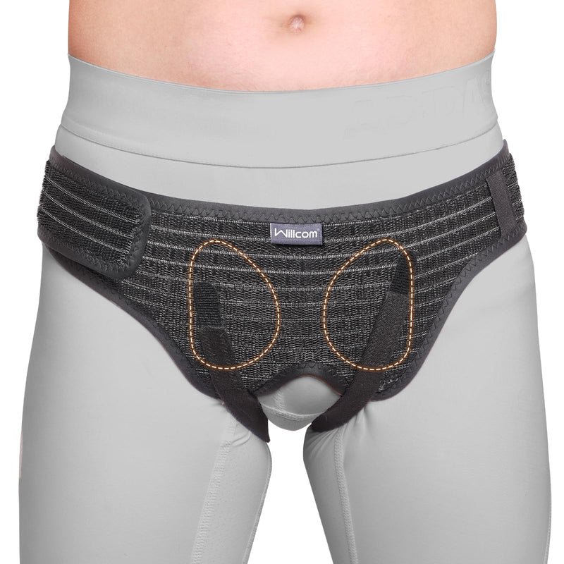 Hernia Belt for Double Inguinal, Hernia Support Truss for Men and Women, Pain Relief Recovery Adjustable Strap with 2 Removable Medical Compression Pads (Small) Small