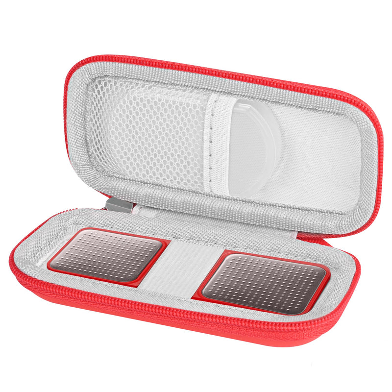 [Australia] - Heart Rate Monitor Case KardiaMobile EKG Monitor 1L 6L, Portable Hard EVA Kardia Mobile Case with Climbing Clip, Protective KardiaMobile EKG Organizer RED 