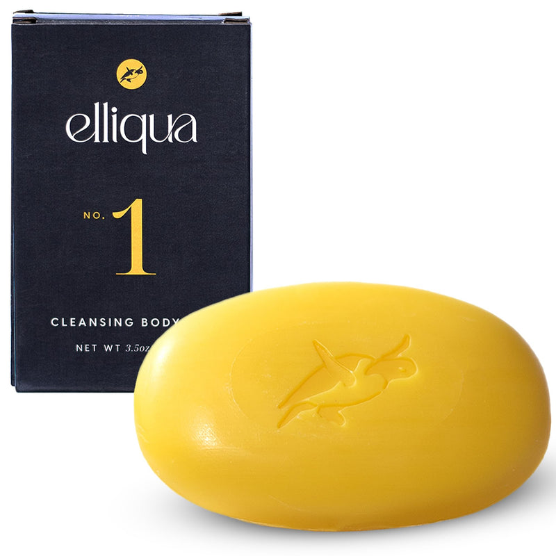 Elliqua No.1 Vitamin E Revitalising Body Bar - 3-in-1 Formula, 1 Pack | Energising, Glowing & Revitalised Skin - Replaces Wash + Lotion - Plastic-Free, Cruelty-Free Citrus 3.5 Ounce (Pack of 1)