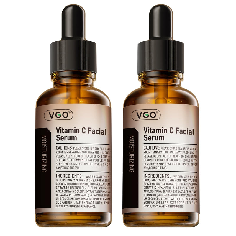 VGO 2 Pack Vitamin C Face Serum 2.02 Fl Oz (Pack of 2)