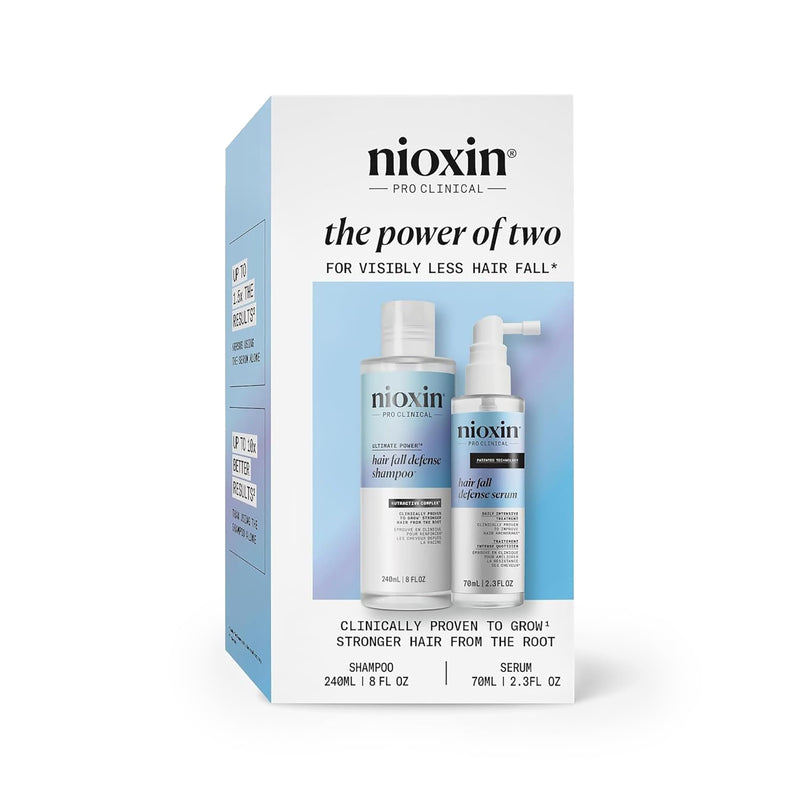 Nioxin Hair Fall Defense Leave-In Hair Treatment Serum | Kit | Leave-on scalp treatment | The Power of Two Duo Kit: Shampoo for Hair Fall & Intensive Daily Leave-In Hair Treatment 10.4 Fl Oz (Pack of 1)