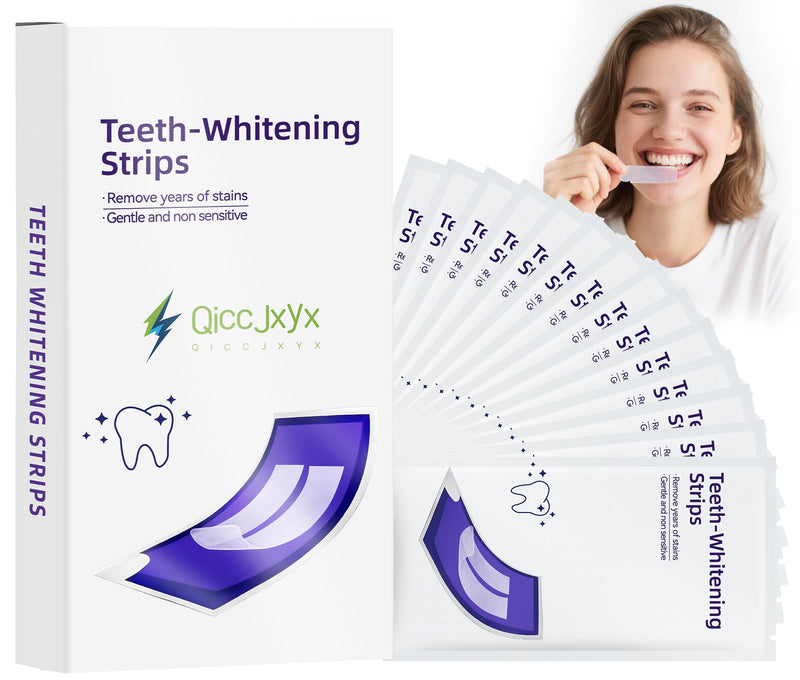 [Australia] - 14-Day Whitening Stripst,Sensitive Teeth Whitener,Mild and Non-irritating,Deep Stains Removal,Nstant Teeth Whitening Without The Harm,Peroxide Free（28PCS） 