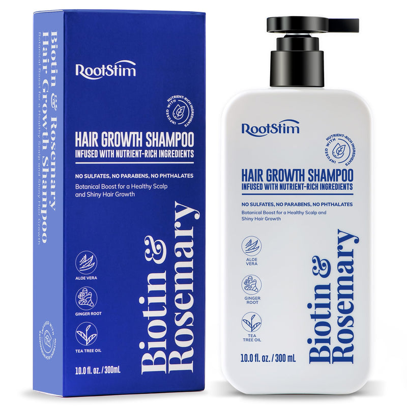 Biotin & Rosemary Shampoo for Hair Growth: Hair Loss Shampoo for Thinning Hair Infused with Natural Nutrient Rich Ingredients for Hair thickening Sulfate Free 10 fl oz Clear 10 Fl Oz (Pack of 1)