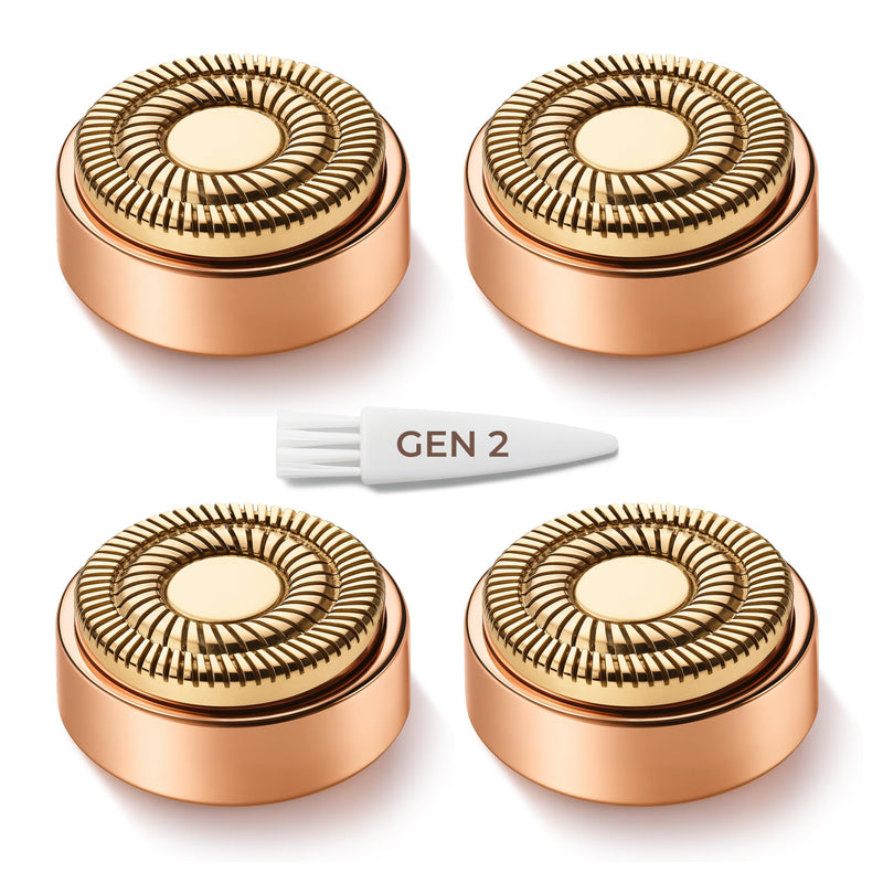 [Australia] - Gen 2 Replacement Heads for Finishing Touch Flawless Facial Hair Removal for Women, Also fits Profeir innobeaut gurelax EVIEY KRADAA VISOFO bikurpia Hair Remover Razor Generation 2 (Set of 4) 