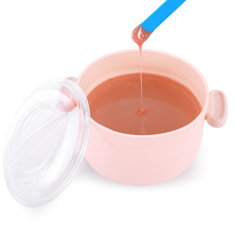 Wax Melter for Hair Removal, 16.9oz Portable Heater Machine for Hard and Soft Beads, Fast Heating for Brazilian, Body Waxing, Salon Wax Warmer for Bikini Silicone Pink
