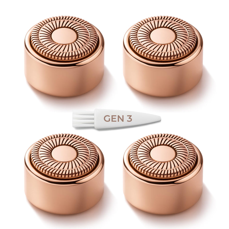 [Australia] - Gen 3 Replacement Heads for Finishing Touch Flawless Facial Hair Removal for Women, Also fits Profeir innobeaut gurelax EVIEY KRADAA VISOFO bikurpia Hair Remover Razor Generation 3 (Set of 4) 